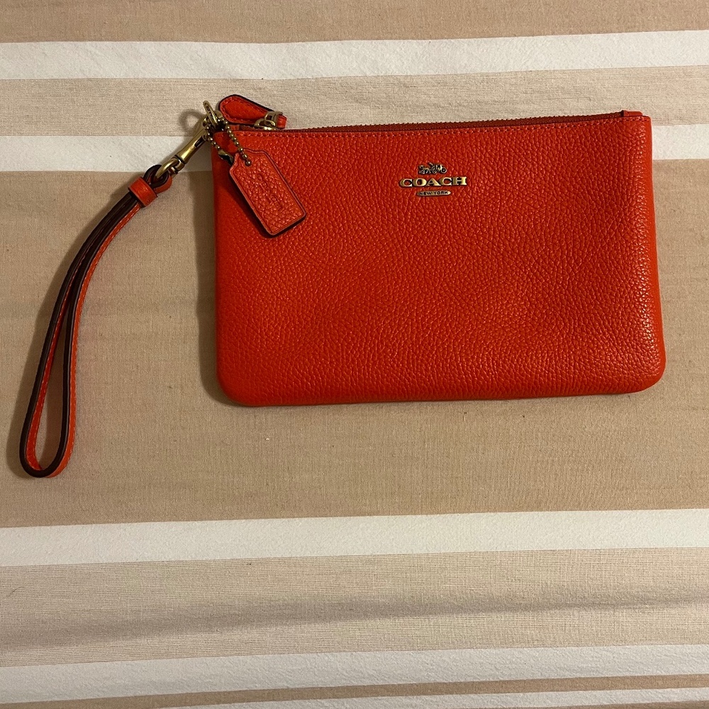 Coach Pink Wristlet Pouch